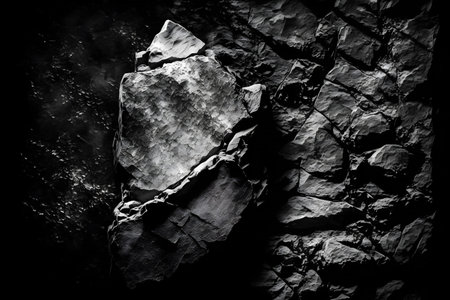 Black and white stone background. grunge texture. black and white.の素材