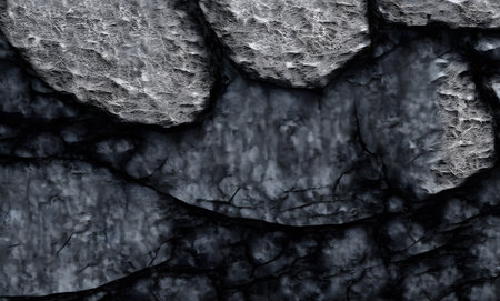 Stone wall texture. Abstract background for design. black and white.の素材