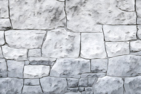 White stone wall texture. Abstract background for design with copy space.の素材