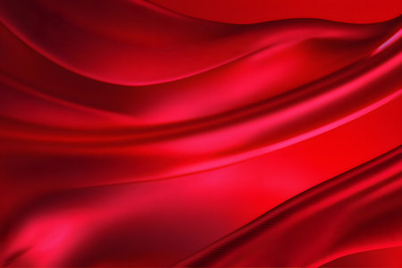 Red satin background with some smooth lines in it (3d render)の素材