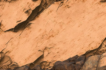 Close up of Red rock texture background. This image is a 3d render.の素材