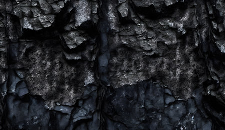 Black coal texture. Abstract background and texture for design. 3d rendering.の素材