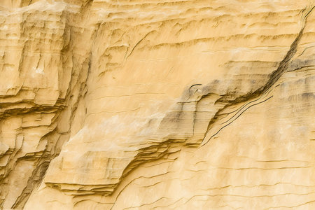Detail of sandstone cliffs in Antelope Canyon, Page, Arizonaの素材