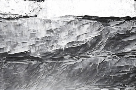 Black and white abstract background. The surface of the wall is covered with gray paint.の素材