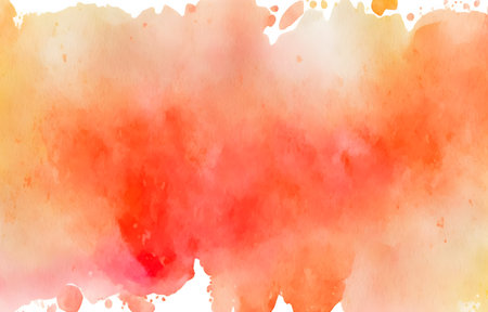 Orange watercolor background for your design. Vector watercolor background.の素材