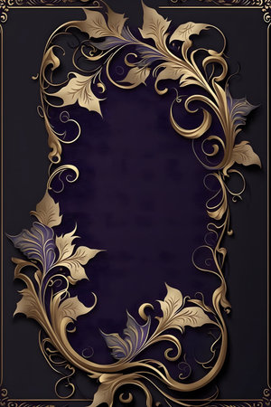 Vintage background with gold ornament for various design artwork. Vector illustrationの素材