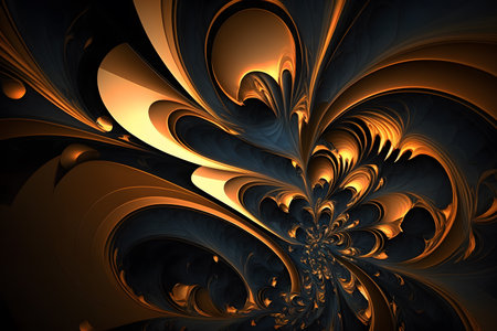 Abstract fractal. Fractal art background for creative design. Decoration for wallpaper, desktop, poster, cover booklet. Print for clothes, t-shirt. Creative illustration for designの素材