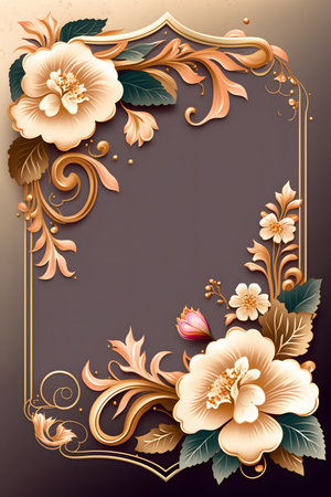 Vintage background with flowers and leaves. Vector illustration. EPS 10.の素材