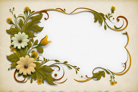 Vintage floral background with place for your text. Vector illustration.の素材