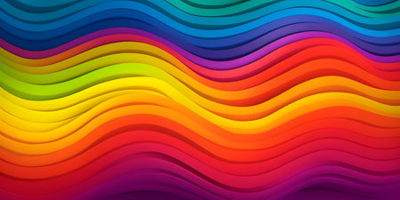 Colorful abstract background with waves and lines. Vector illustration EPS10の素材
