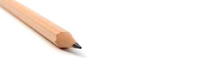 Pencil isolated on white background with copy space for your text.の素材