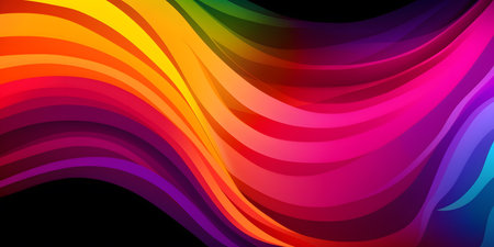 Colorful smooth light lines abstract background. Vector Illustration EPS10の素材