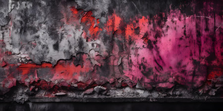 Grunge background of old wall with peeling paint, abstract backgroundの素材