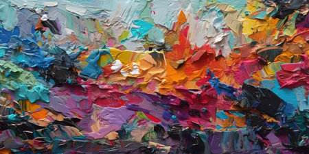 Abstract oil painting. Colorful background. Oil paints on canvas.の素材
