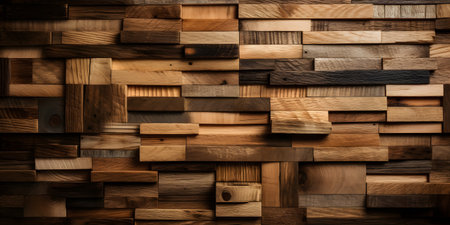 Wooden wall texture for background. High resolution photo. Full depth of field.の素材