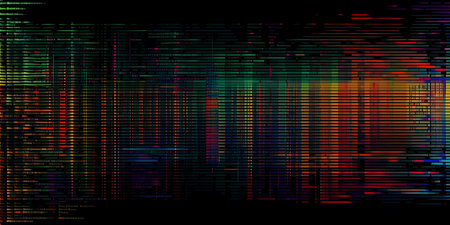 abstract glitch background with multicolor textureの素材