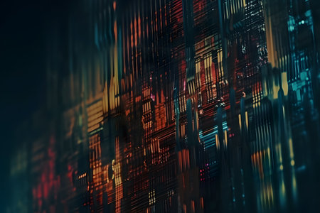 Futuristic technology background with glowing lines and bokeh. 3d renderingの素材