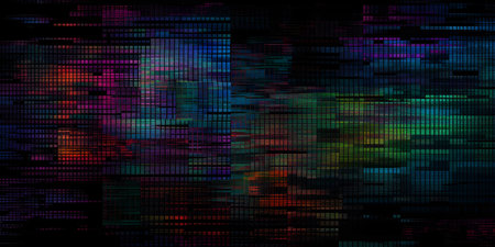 abstract colorful background with glitch effect, digital noise, pixel noiseの素材