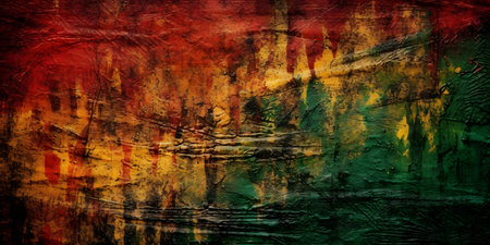 Grunge background with old painted flag of Republic of Mauritiusの素材