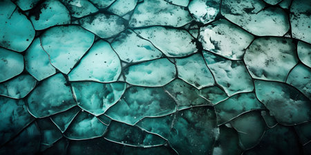 Cracked glass texture. Abstract background for design. Toned.の素材