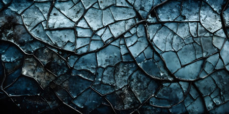 Cracked paint on metal surface. Abstract background and texture for design.の素材