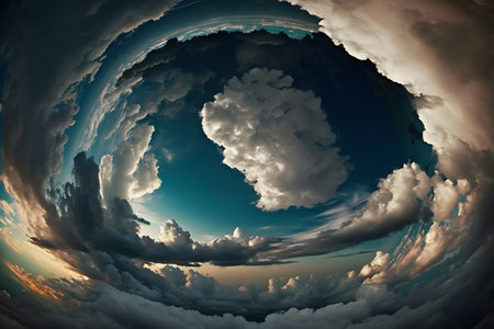 abstract background with stormy clouds in the sky, nature seriesの素材