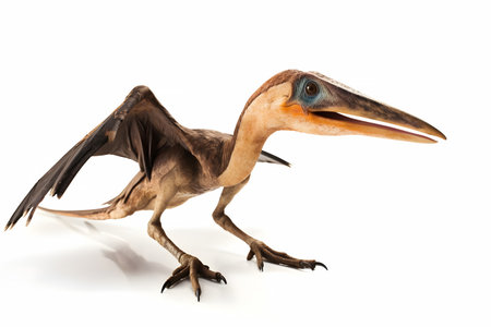 Pterodactylus giganteus isolated on a white backgroundの素材