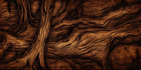 Abstract dark wood texture background. 3d rendering, 3d illustration.の素材
