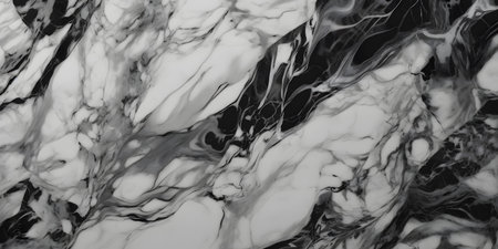 Black and white marble pattern texture background. Marbling artwork for design.の素材