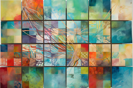 Abstract watercolor background. Multicolored paper texture. illustrations.の素材