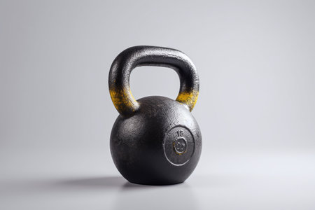Kettlebell isolated on a white background. 3d rendering.の素材