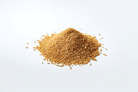 Sesame seeds isolated on white background. Sesame seeds isolated on white background.の素材