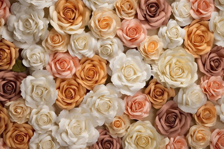 Colorful roses background for wedding or valentine's day.の素材