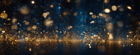Background image with bokeh lights and beams, 3d renderingの素材