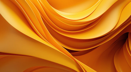 Abstract orange wavy background. 3d render, 3d illustration.の素材