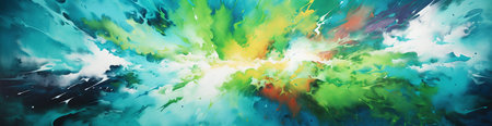 Colorful abstract background. digital painting. 3d rendering, 3d illustration.の素材
