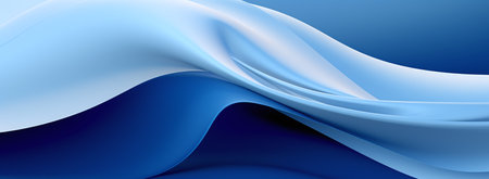 abstract blue background with smooth lines, 3d rendering, digital illustrationの素材