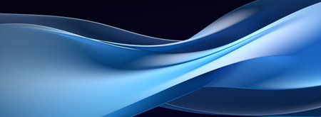 Blue abstract wavy background. 3d rendering, 3d illustration.の素材