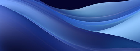 Abstract blue background with smooth lines. Vector illustration for your design.の素材