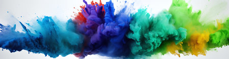 Colorful ink in water. Abstract background for the design of flyers, banners and postersの素材
