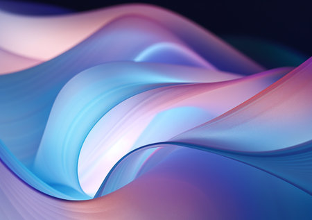 abstract blue and purple background with smooth lines, 3d renderの素材