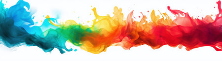 Colorful ink in water isolated on white background. abstract background.の素材