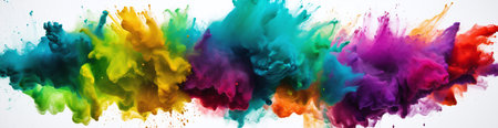 Colorful abstract background, multi-colored ink in water. illustrationの素材