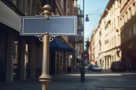 Blank street sign with copy space for your text or slogan.の素材