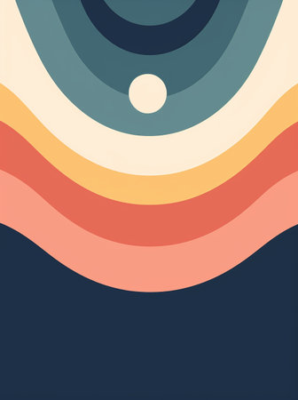 abstract background with waves and circles, vector illustration, eps10の素材