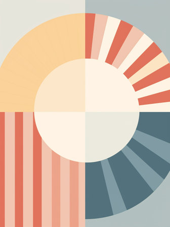 Colorful sunburst background in retro style. Vector illustration EPS10の素材