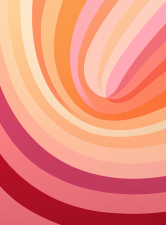 abstract background with curved lines in orange and pink colors, vector illustrationの素材