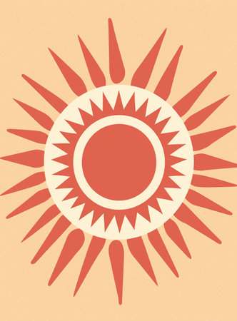 Vintage sun vector illustration. Retro sun icon. sun icon.の素材