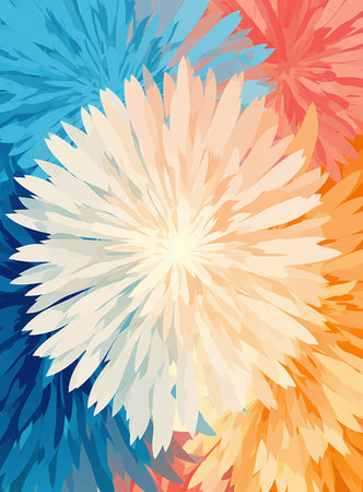 Colorful abstract background with flowers. Vector illustration. EPS 10.の素材