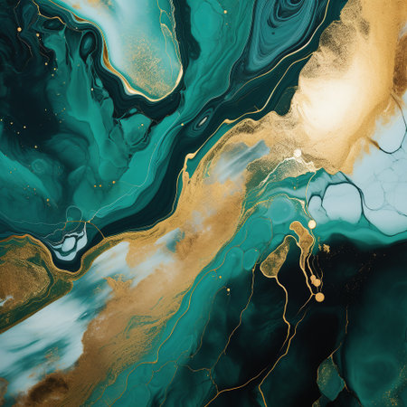 Marble abstract acrylic background. Marbling artwork texture. Agate ripple pattern. gold powder.の素材